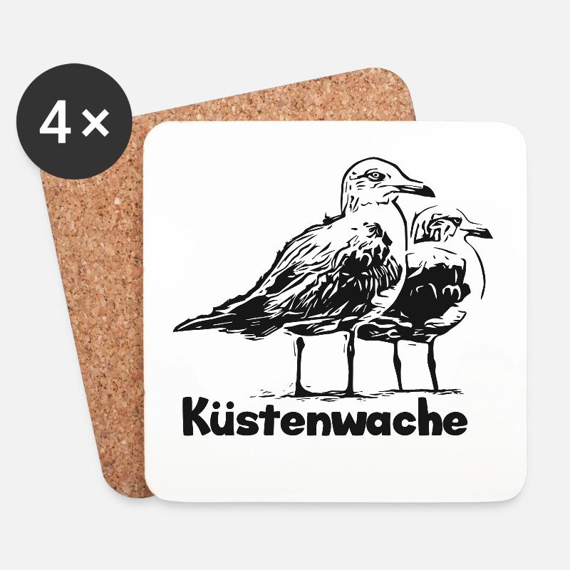 Küstenwache - Untersetzer (4er-Set) - Weiß