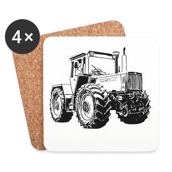 MB trac 1800 intercooler tractor - Coasters (set of 4) - white - Front