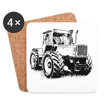 MB trac 1600 turbo | Tractor - Coasters (set of 4) - white - Front