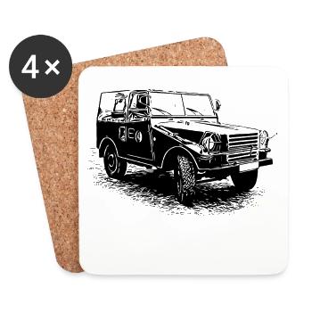 IFA P3 | GDR | NVA - Coasters (set of 4) - white - Front