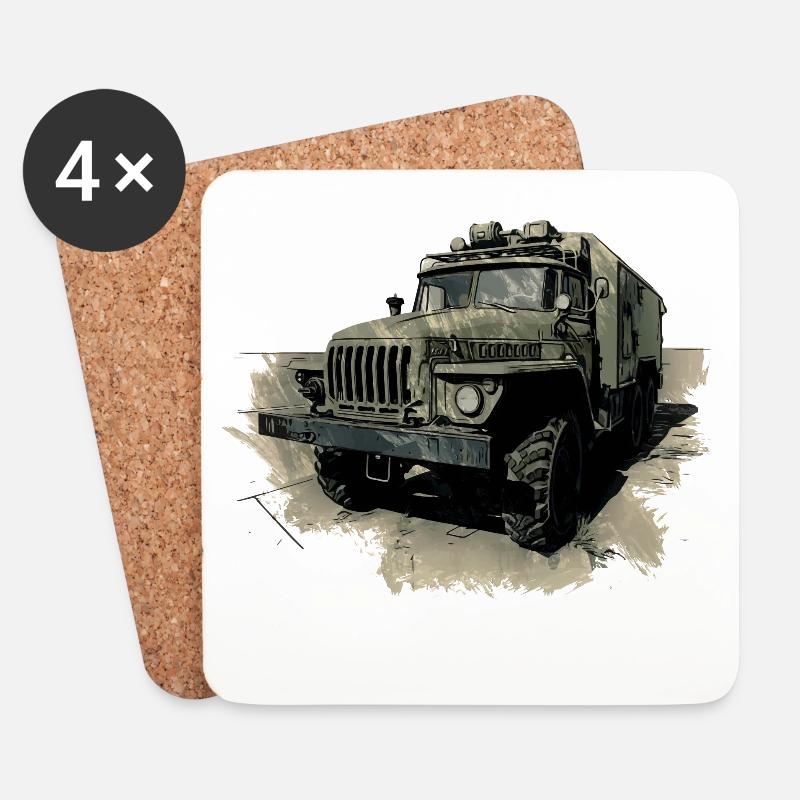 URAL 4320 - Untersetzer (4er-Set) - Weiß
