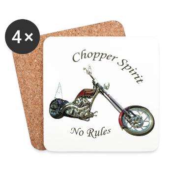 Chopper Spirit 1 - Dessous de verre (lot de 4) - blanc - Devant
