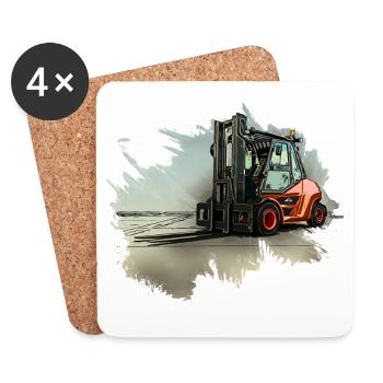 Forklift - Coasters (set of 4) - white - Front