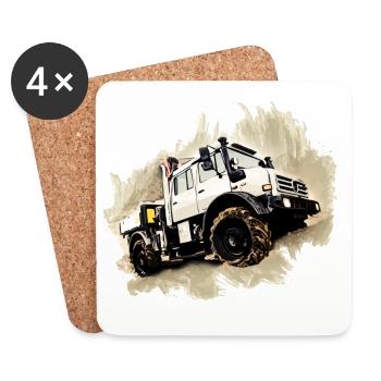 Unimog LKW - Untersetzer (4er-Set) - Weiß - Vorne