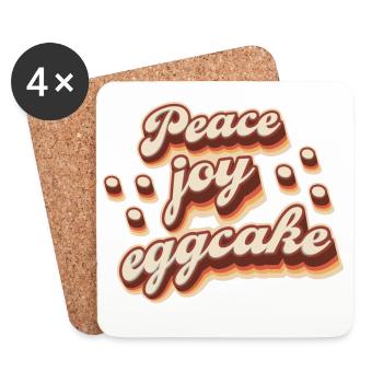 Peace Joy Eggcake - Untersetzer (4er-Set) - Weiß - Vorne