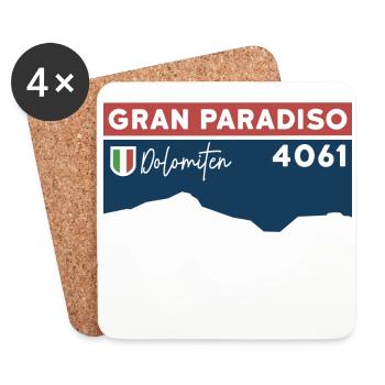 Gran Paradiso Ski Tour High Tour Climb Guide - Coasters (set of 4) - white - Front