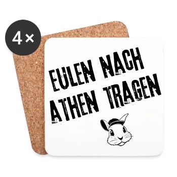 Überflüssige Weisheit Designs - Untersetzer (4er-Set) - Weiß - Vorne