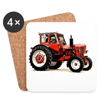 Belarus mts 50 - Coasters (set of 4) - white - Front