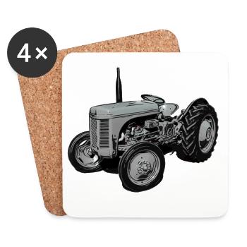 Old Fergie TE20 Tractor - Coasters (set of 4) - white - Front