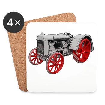 Traktor Model F - Untersetzer (4er-Set) - Weiß - Vorne