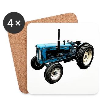 Tracteur Super Major 6 - Dessous de verre (lot de 4) - blanc - Devant