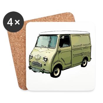 Goggomobil Bus - Coasters (set of 4) - white - Front