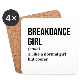 Breakdance - Untersetzer (4er-Set) - Weiß - Vorne