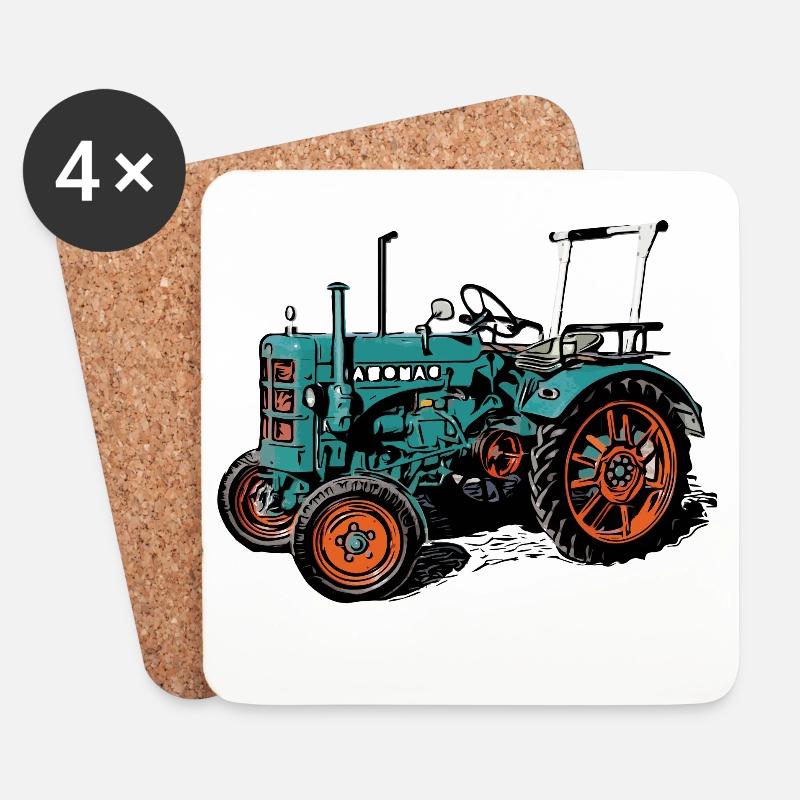 Hanomag R16 Traktor - Untersetzer (4er-Set) - Weiß