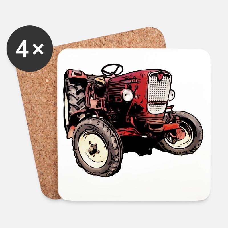 Güldner G40 Traktor - Untersetzer (4er-Set) - Weiß