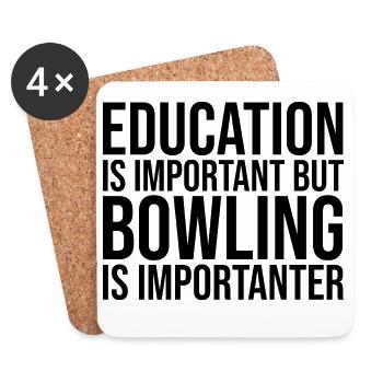 Bowling Bowling Bowling - Coasters (set of 4) - white - Front