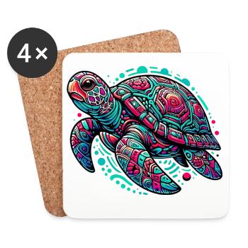 Turtle - Coasters (set of 4) - white - Front