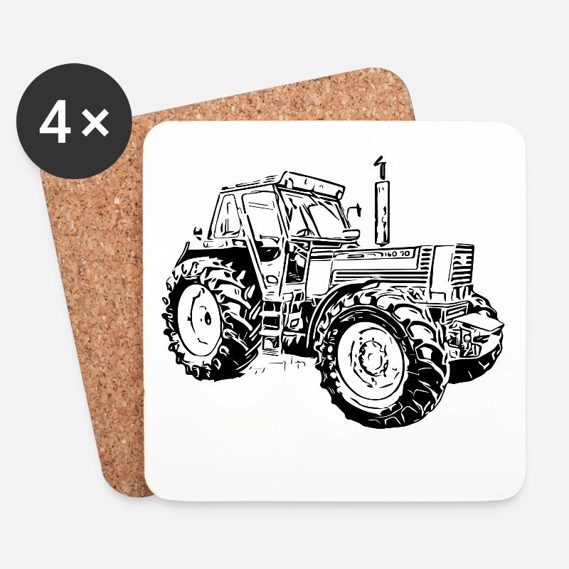 Traktor Turbo DT 160 90 - Untersetzer (4er-Set) - Weiß