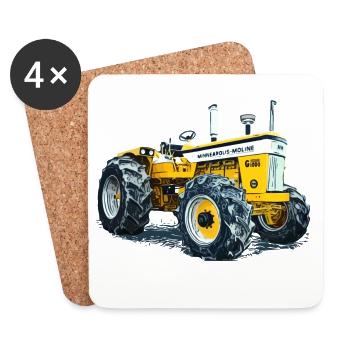 Minneapolis Tracteur G1000 - Dessous de verre (lot de 4) - blanc - Devant