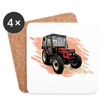 Traktor 5245 - Untersetzer (4er-Set) - Weiß - Vorne