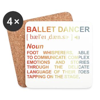 Ballet dancer Explanation of terms - Coasters (set of 4) - white - Front