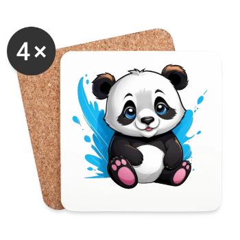 Panda Bear - Coasters (set of 4) - white - Front