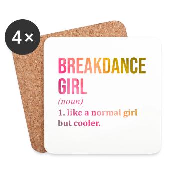 Break Dance - Coasters (set of 4) - white - Front