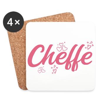 Je Suis Une Cheffe Qui Déchire - Dessous de verre (lot de 4) - blanc - Devant