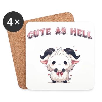 Cute As Hell - Coasters (set of 4) - white - Front