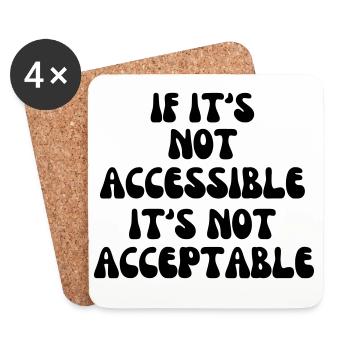 Not acceptable if it is not accessible* - Coasters (set of 4) - white - Front