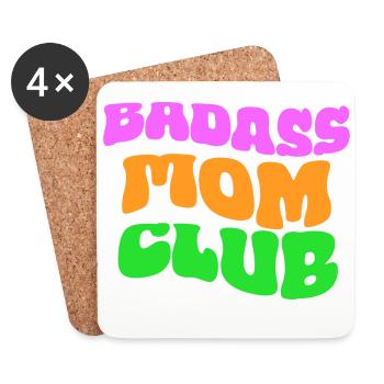 Badass Mom Club - Coasters (set of 4) - white - Front