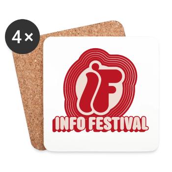 Festival & Vinyl, Retro-Inspiration - Untersetzer (4er-Set) - Weiß - Vorne