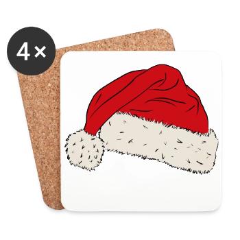 Santa Claus Santa Claus Santa Claus - Coasters (set of 4) - white - Front