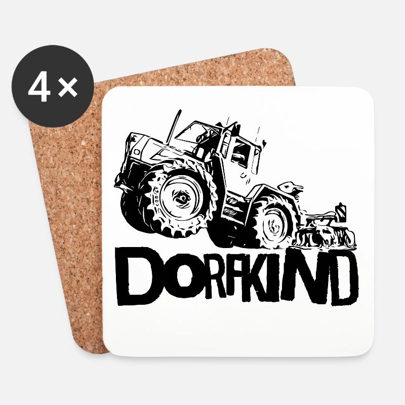 MB trac Dorfkind Traktor hebt ab - Untersetzer (4er-Set) - Weiß