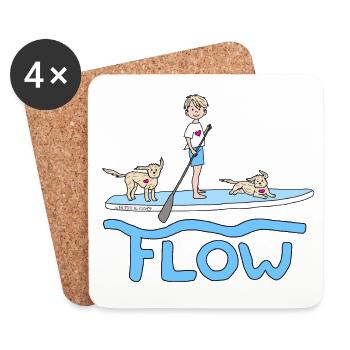 Phil and Paw - Flow - Untersetzer (4er-Set) - Weiß - Vorne