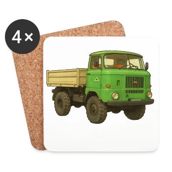 Camion W50 GDR - Dessous de verre (lot de 4) - blanc - Devant