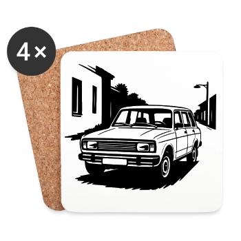 Légende du bloc de l’Est - Dessous de verre (lot de 4) - blanc - Devant