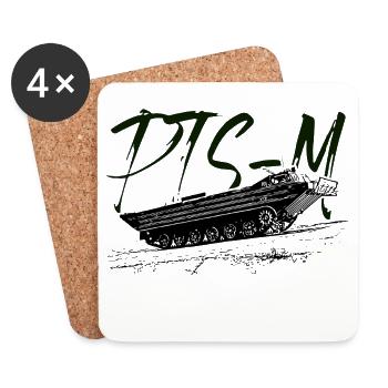 PTSM Style vétéran - Dessous de verre (lot de 4) - blanc - Devant