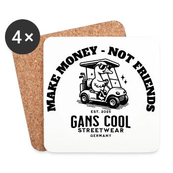 Gans Cool Streetwear by SF - Untersetzer (4er-Set) - Weiß - Vorne