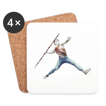 Javelin throw - Coasters (set of 4) - white - Front