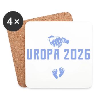 Beförderung zum Uropa 2026 loading - Untersetzer (4er-Set) - Weiß - Vorne