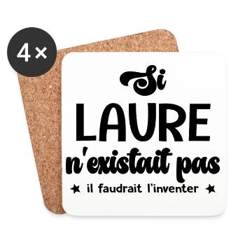 Laure personalisiertes Geschenk Laure. - Untersetzer (4er-Set) - Weiß - Vorne