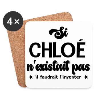 Chloé personalised gift chloé - Coasters (set of 4) - white - Front