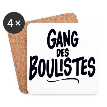 pétanque, fan de pétanque, bouliste - Dessous de verre (lot de 4) - blanc - Devant