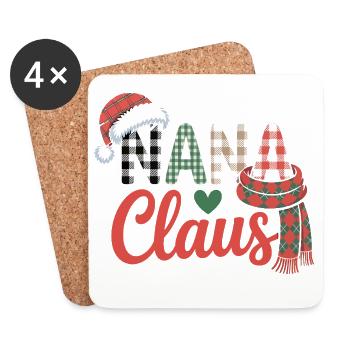 Noël de Nana Claus - Dessous de verre (lot de 4) - blanc - Devant