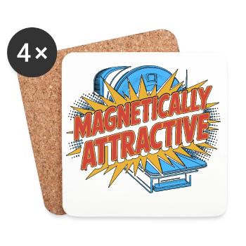MRI Tech Magnetically Attractive MRI Technologist - Coasters (set of 4) - white - Front