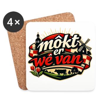 Must be there, Brabant logo - Coasters (set of 4) - white - Front