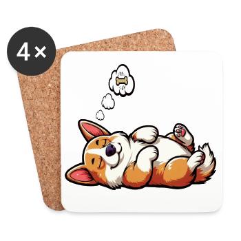 Corgi Corgis Welsh Corgi Corgi Owners Corgis - Coasters (set of 4) - white - Front
