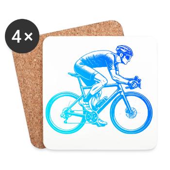 Geschenkidee für einen Roadbike mit Roadbike - Untersetzer (4er-Set) - Weiß - Vorne