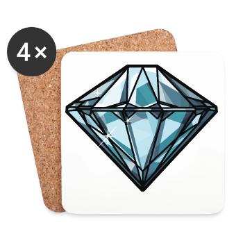 Diamond Symbol - Coasters (set of 4) - white - Front